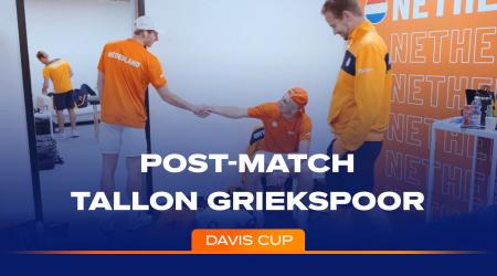 Post-match met Tallon Griekspoor
