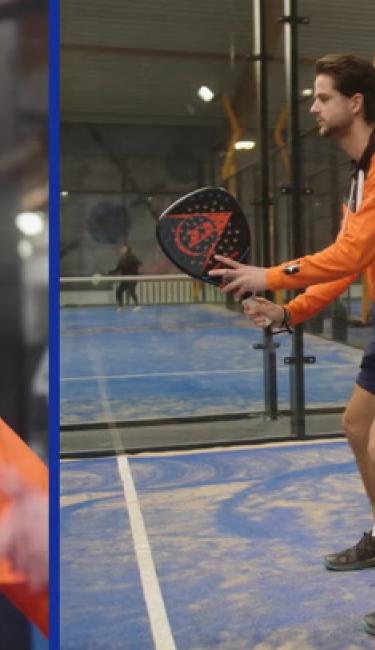 Hoe speel je een backhand via de glaswand?